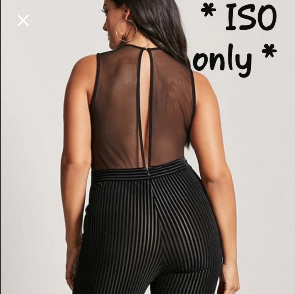 *ISO* Forever 21+  jumpsuit 3x. Sheer pantsuit